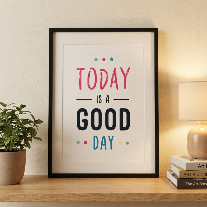 Today is a good day Framed poster