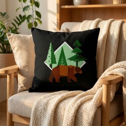 Brown bear cushion