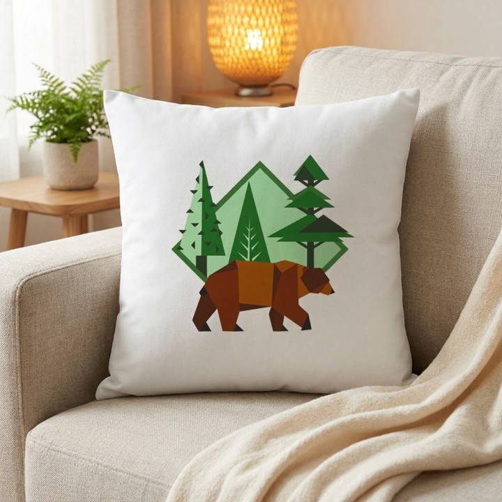 Brown bear cushion